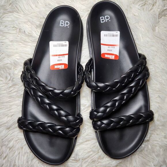 BP. Braided Slide Sandal In Black - Picture 3 of 6